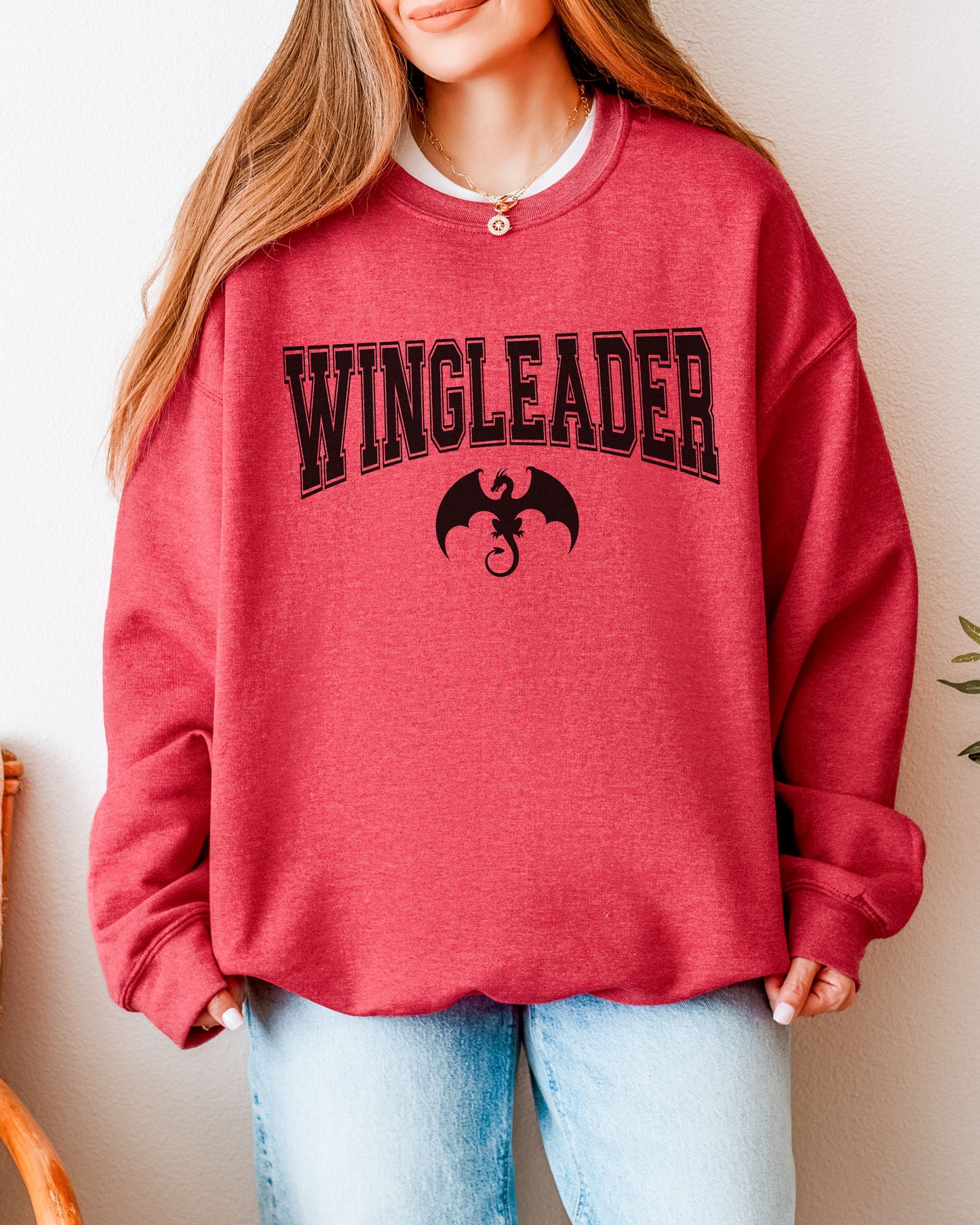 Wingleader Sweatshirt – Gildan Fantasy Dragon Bookish Crewneck