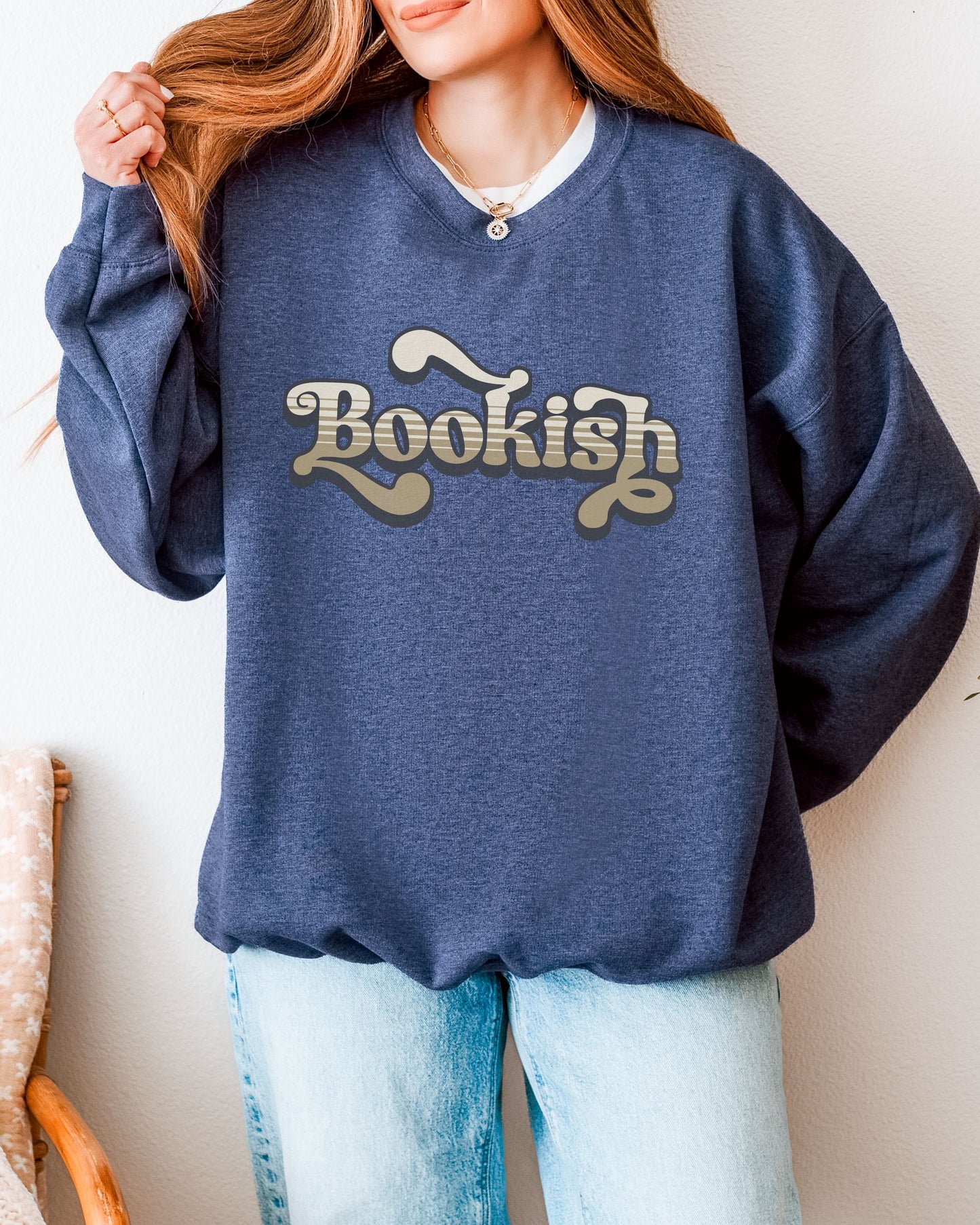 Bookish Sweatshirt – Retro Book Lover Crewneck