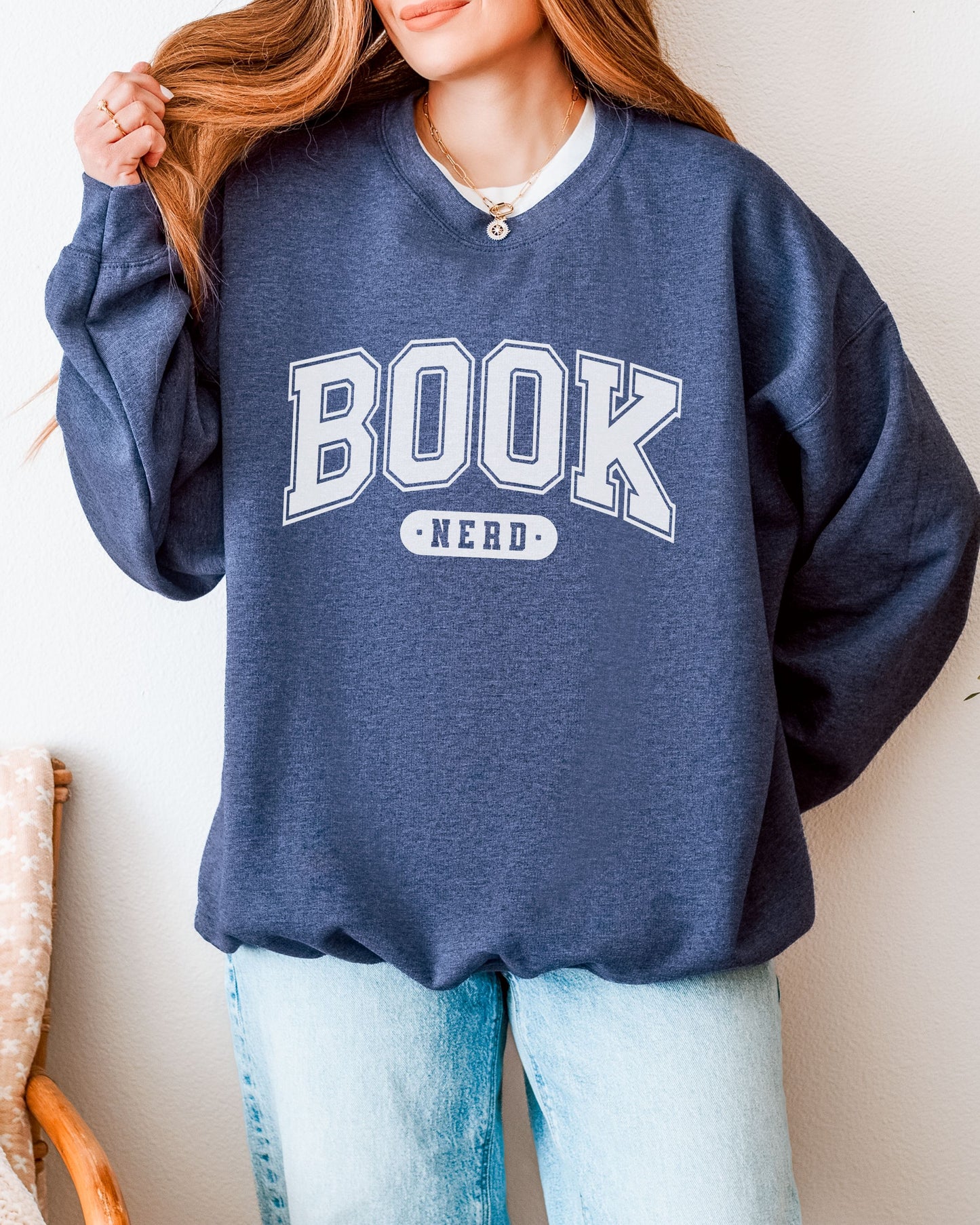 Book Nerd Sweatshirt – Varsity Bookish Crewneck Sweater
