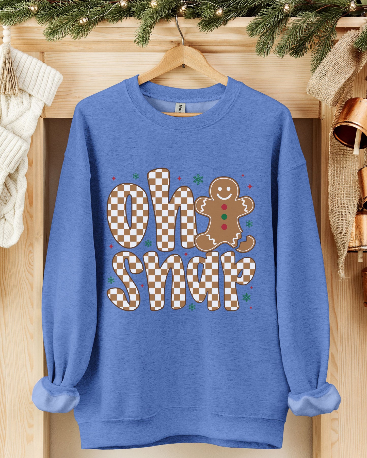 Oh Snap Sweatshirt – Retro Holiday Gingerbread Cookie Crewneck