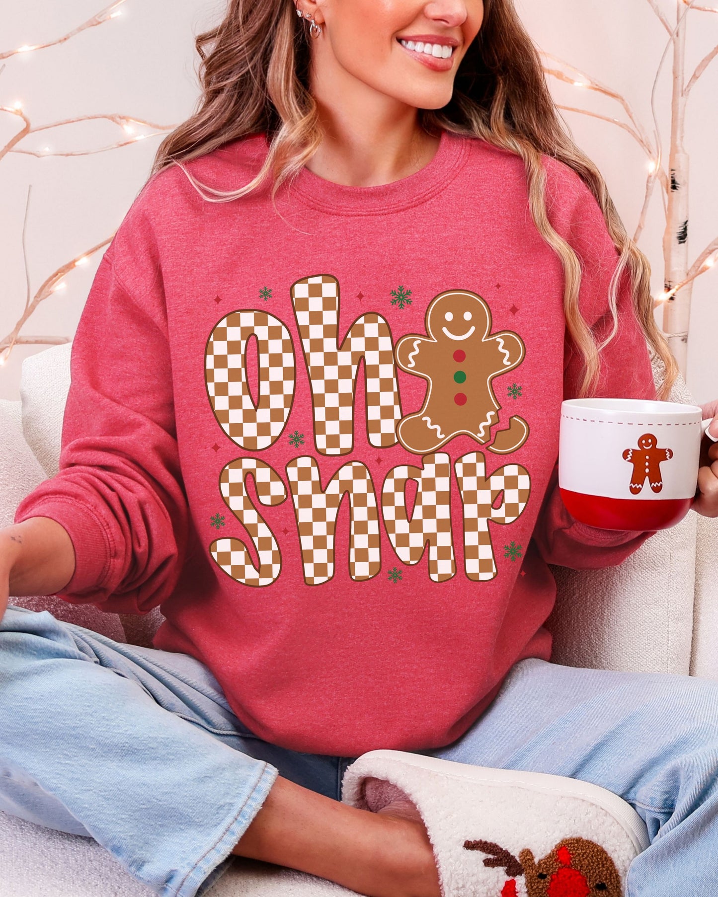 Oh Snap Sweatshirt – Retro Holiday Gingerbread Cookie Crewneck