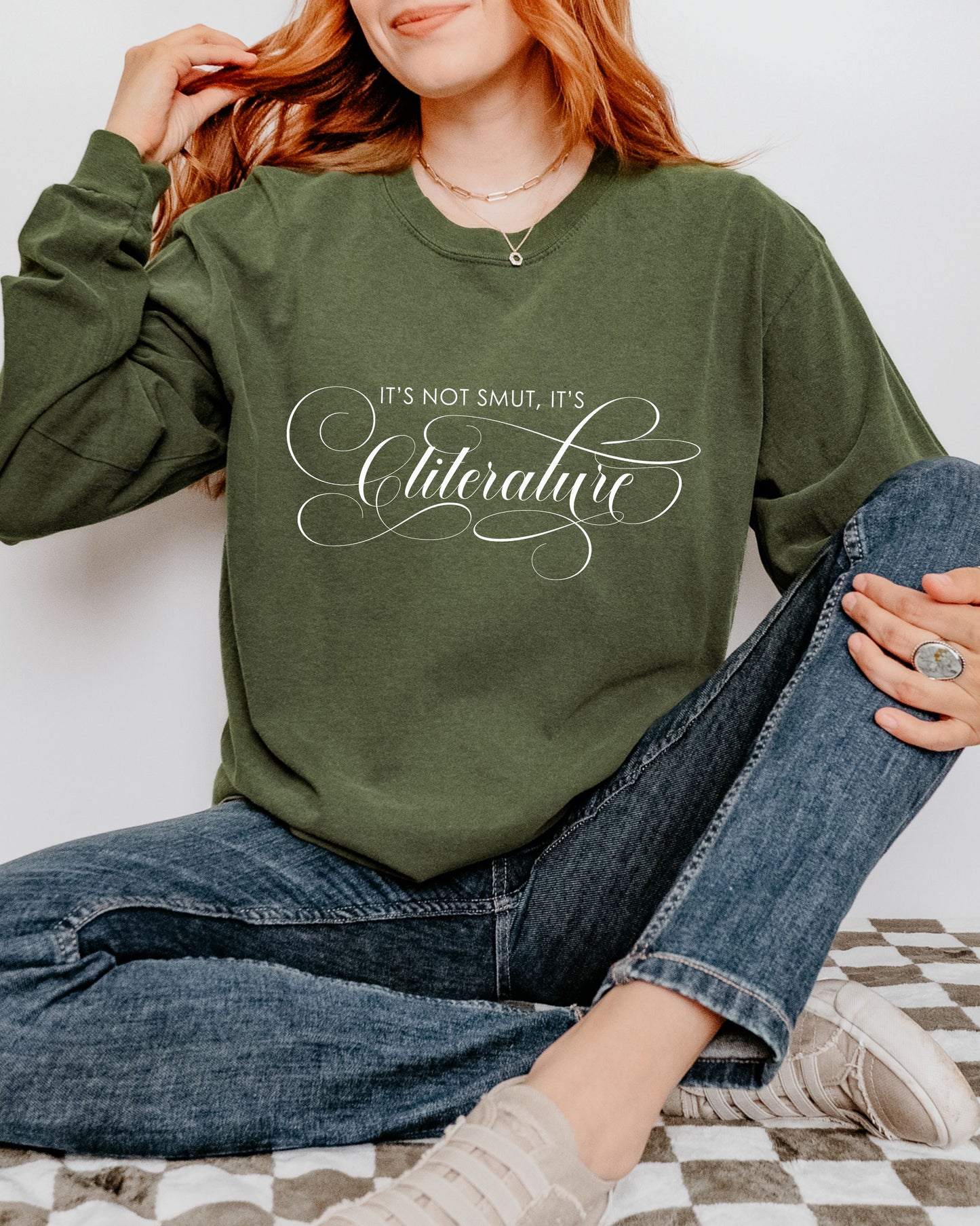 It’s Not Smut, It’s Cliterature Long Sleeve – Comfort Colors Bookish Graphic Tee