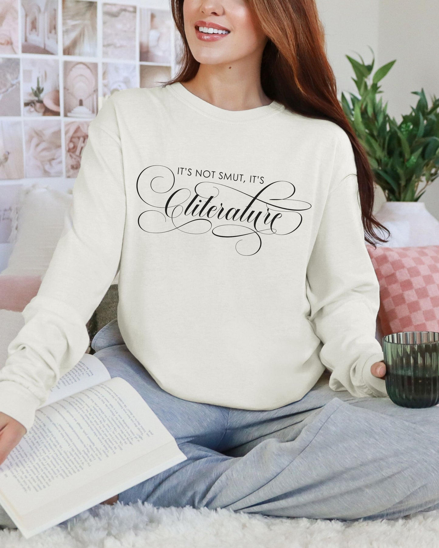 It’s Not Smut, It’s Cliterature Long Sleeve – Comfort Colors Bookish Graphic Tee