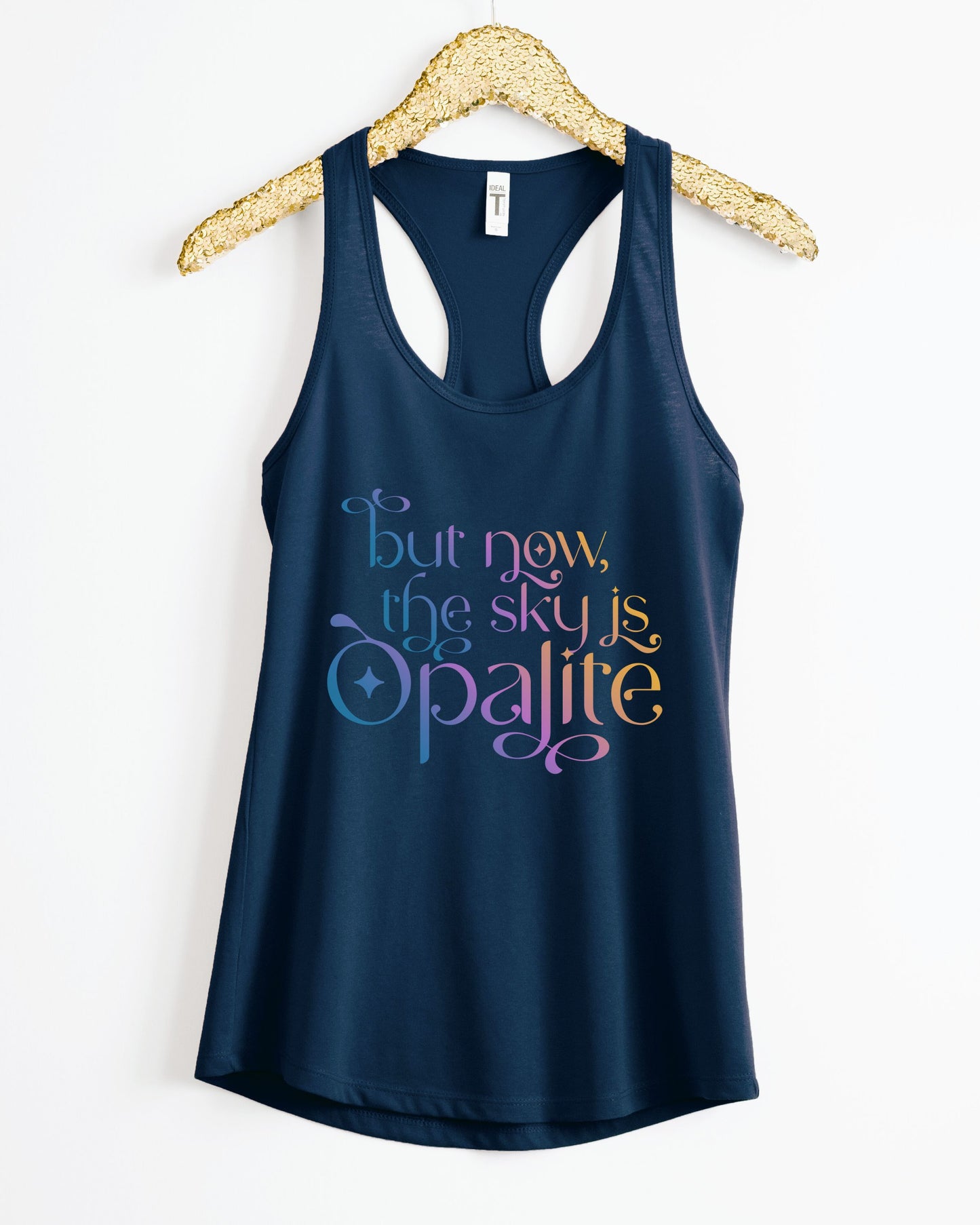 Now the Sky Is Opalite Slim Fit Tank Top – Colorful Gradient Aesthetic Racerback