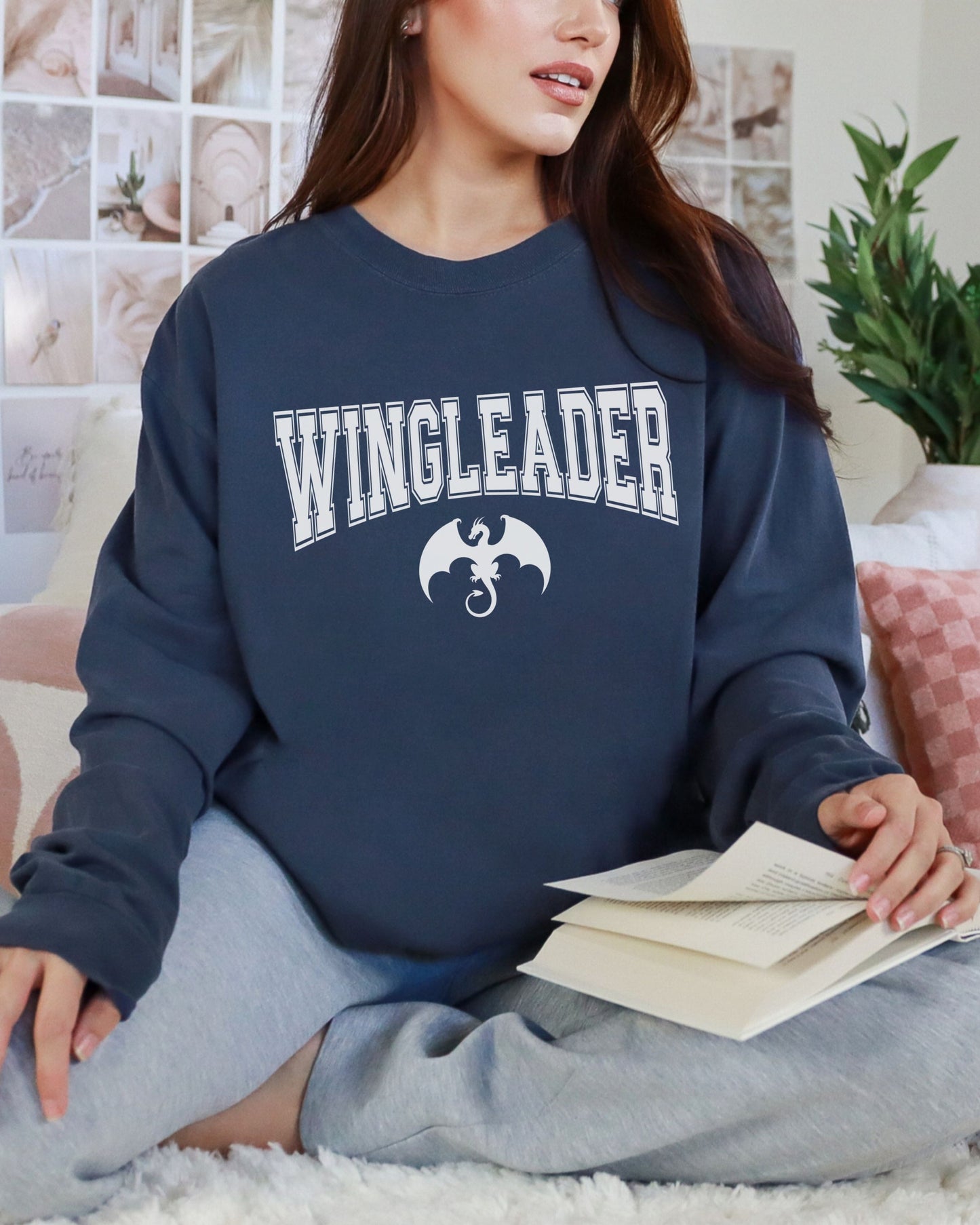 Wingleader Long Sleeve Shirt – Comfort Colors Fantasy Dragon Bookish Tee