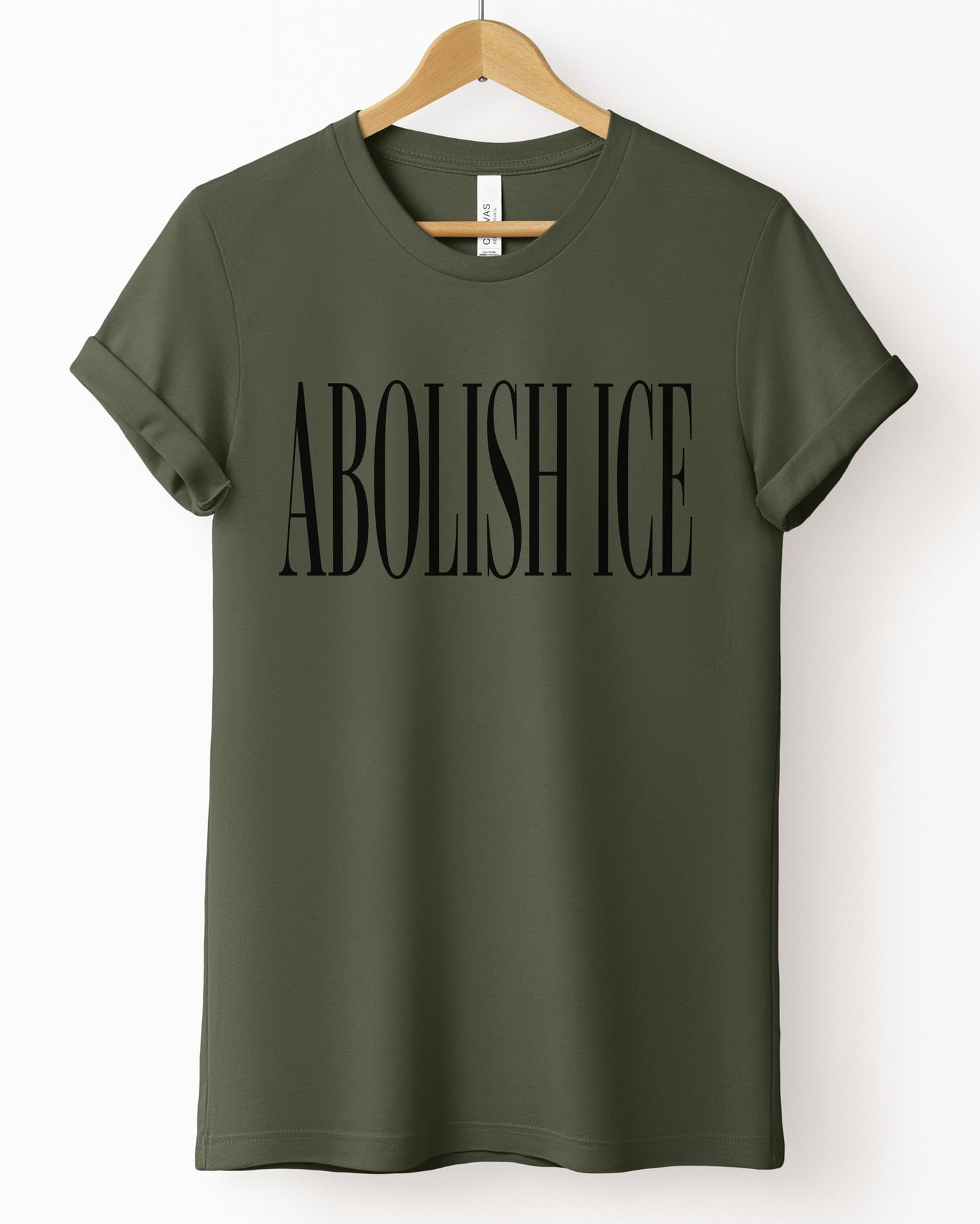Abolish ICE T-Shirt — Political Statement Tee for Immigration Justice Activists