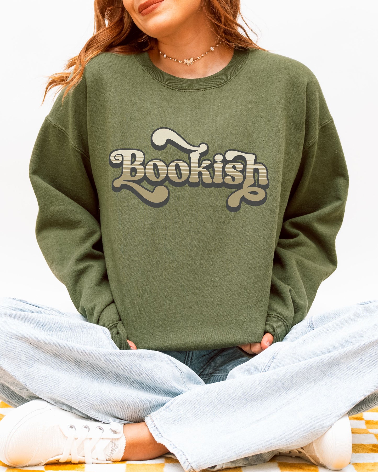Bookish Sweatshirt – Retro Book Lover Crewneck