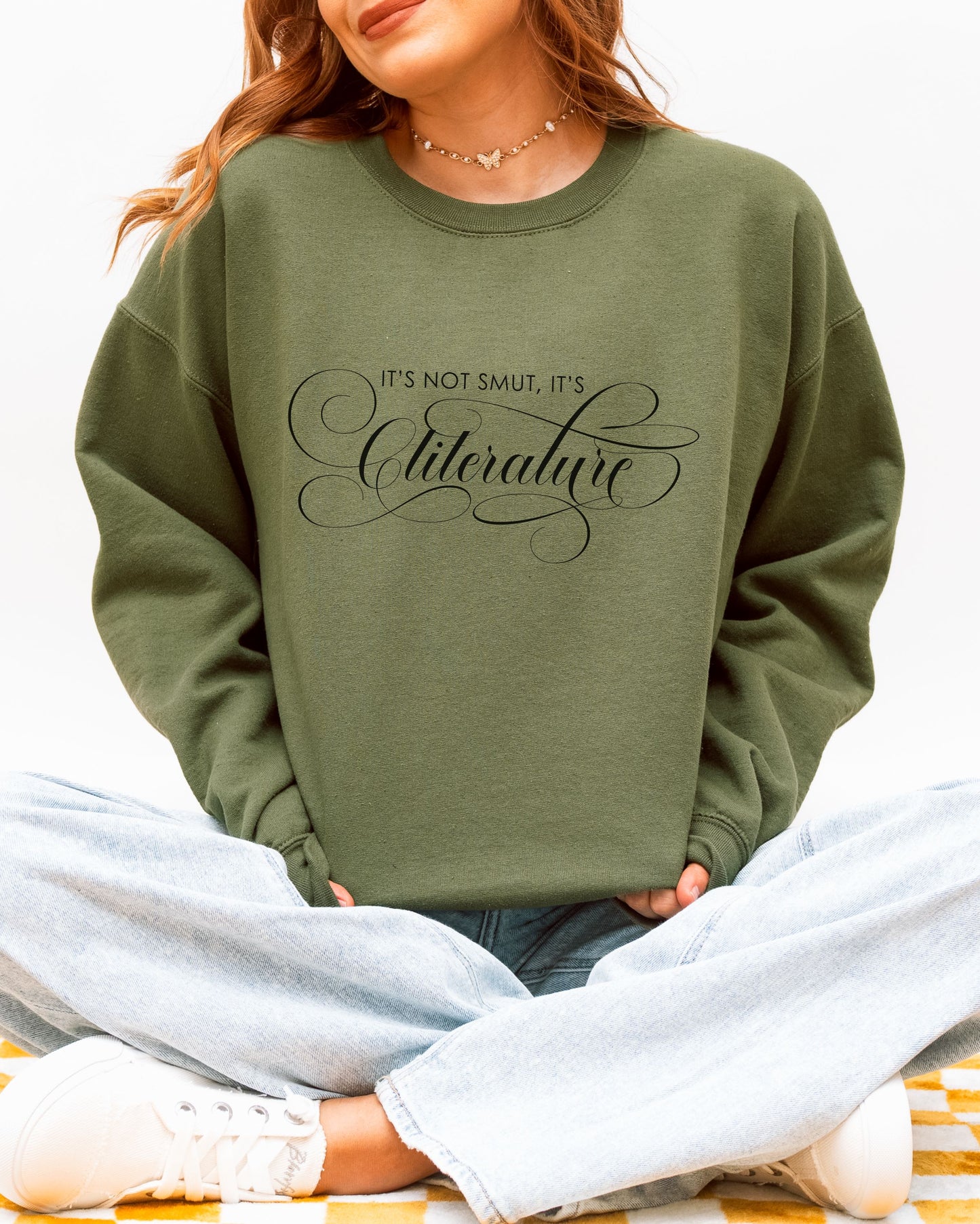 It’s Not Smut, It’s Cliterature Sweatshirt – Bookish Graphic Crewneck