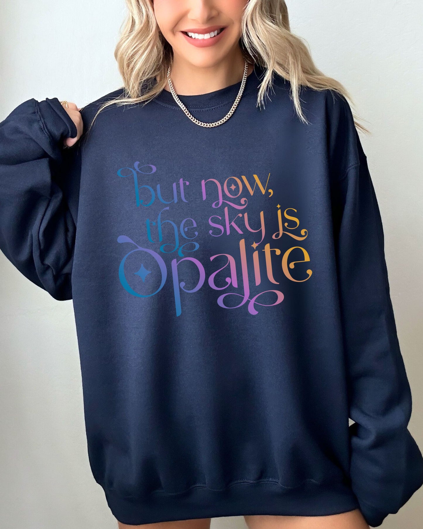 Opalite Showgirl Sweatshirt – Colorful Gradient Aesthetic Crewneck