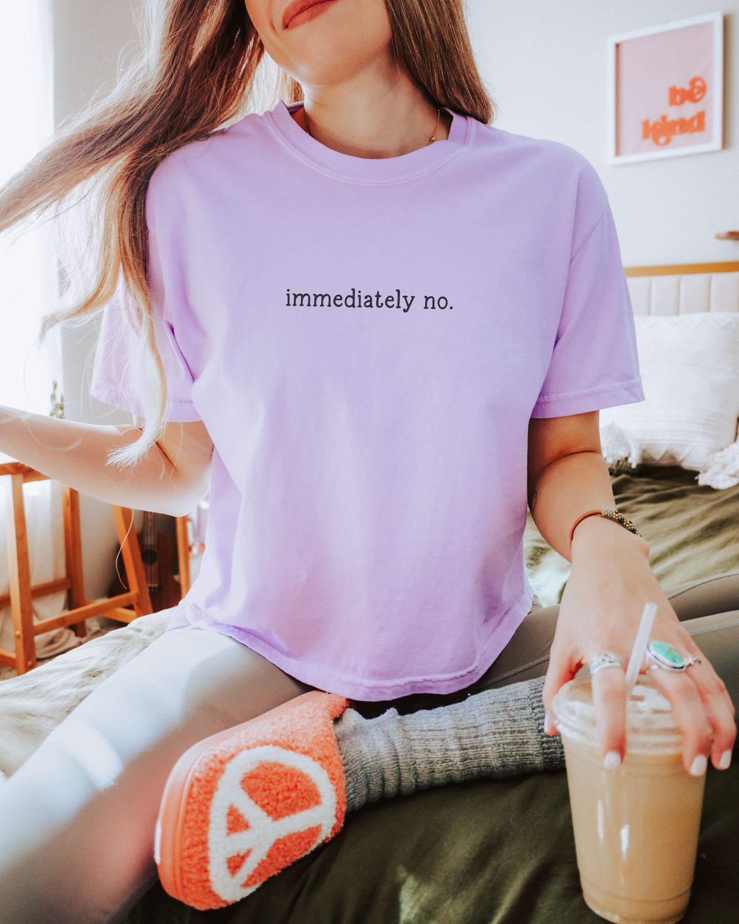 immediately no. Comfort Colors cropped boxy t-shirt - minimalist graphic tee