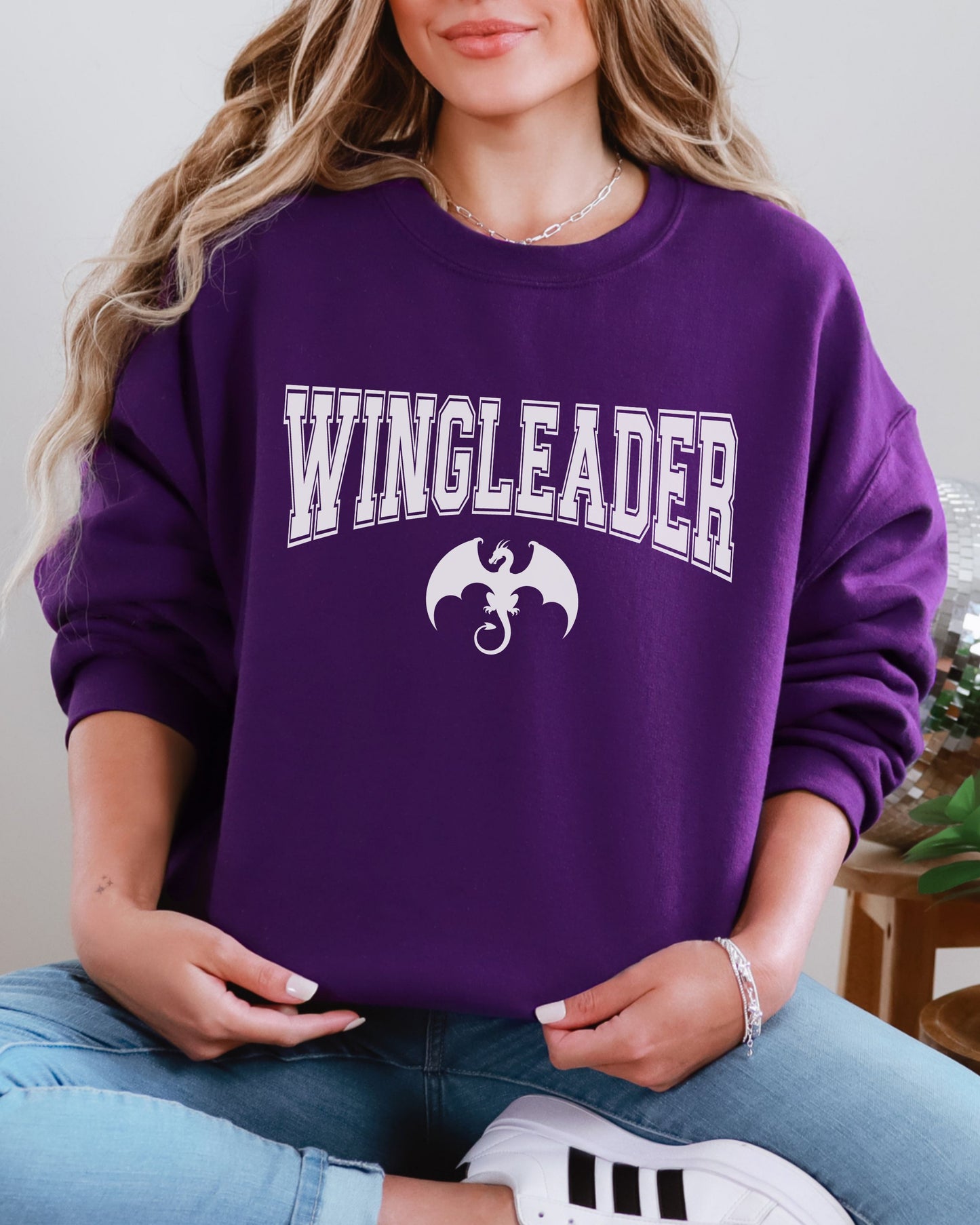 Wingleader Sweatshirt – Gildan Fantasy Dragon Bookish Crewneck
