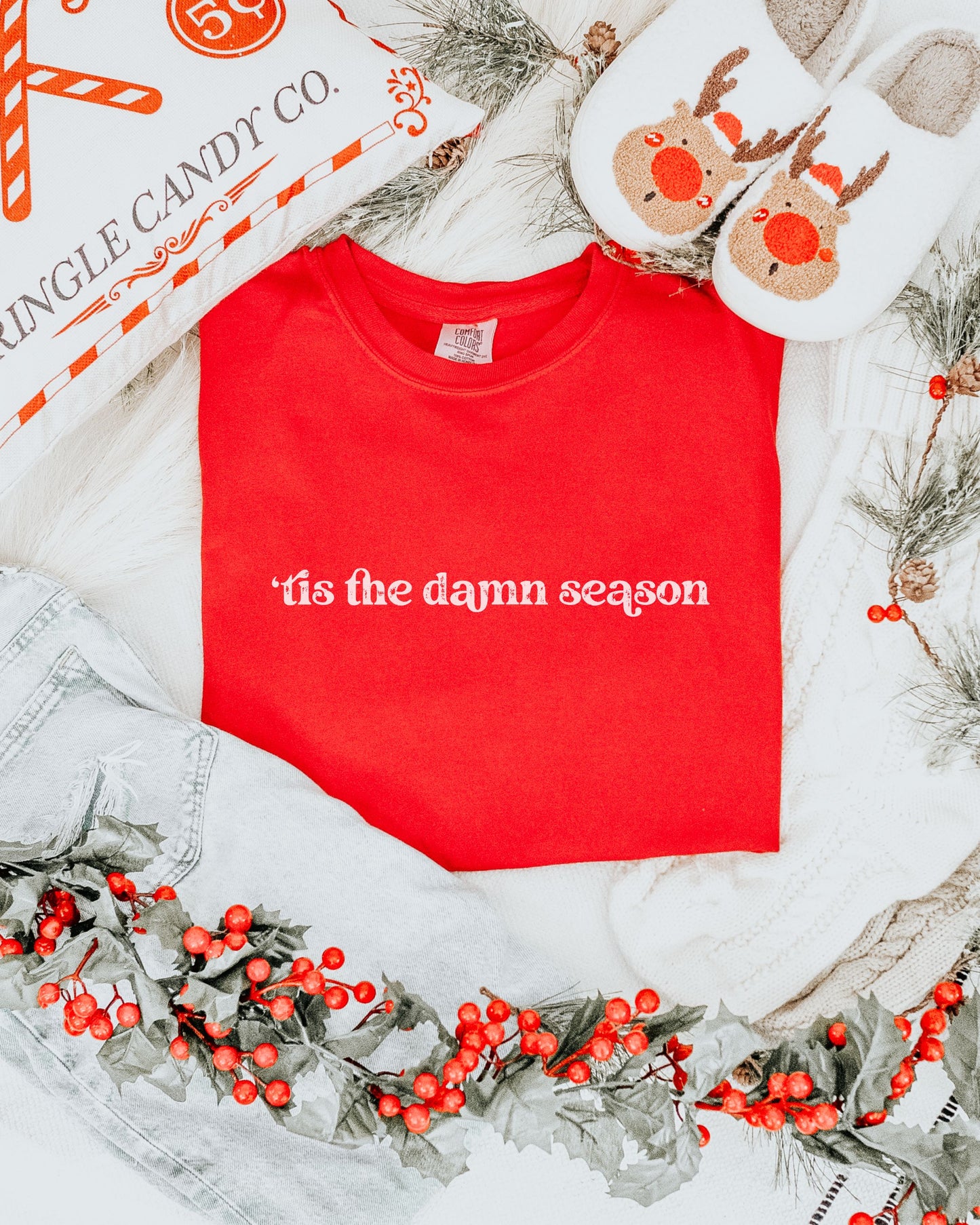 ’Tis The Damn Season T-Shirt – Comfort Colors Seasonal Holiday Tee