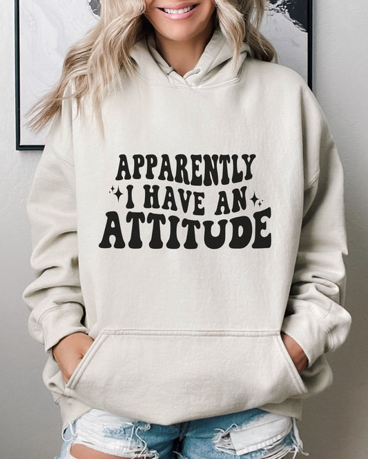 woman wearing sarcastic graphic hoodie with attitude quote
