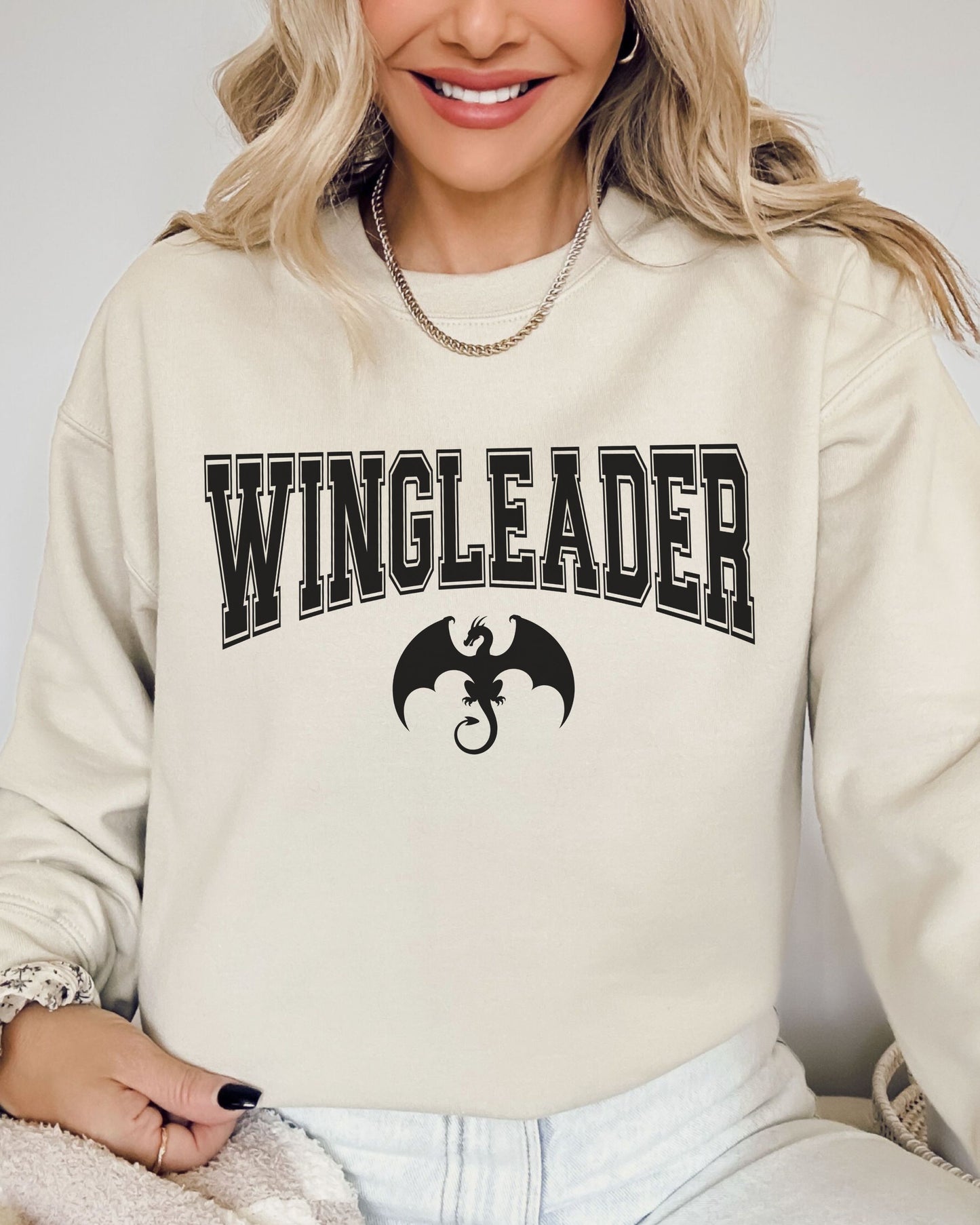 Wingleader Sweatshirt – Gildan Fantasy Dragon Bookish Crewneck