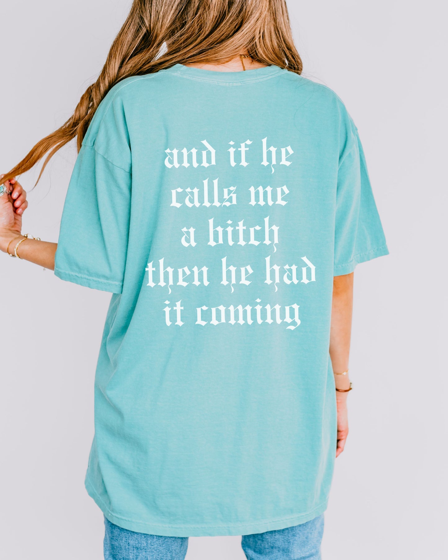 If a Man Talks Shit Statement T-Shirt – Comfort Colors Gothic Feminist Graphic Tee