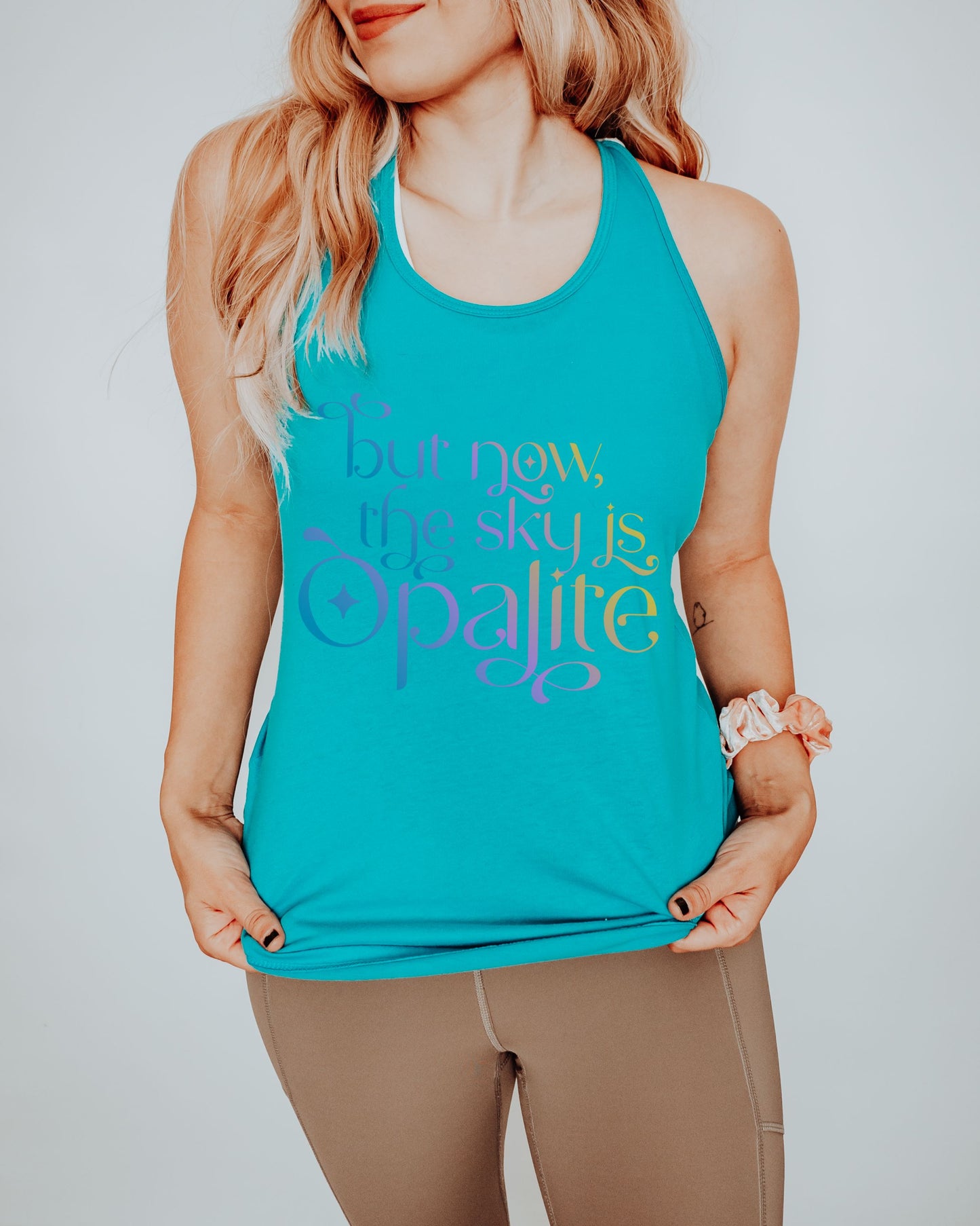 Now the Sky Is Opalite Slim Fit Tank Top – Colorful Gradient Aesthetic Racerback
