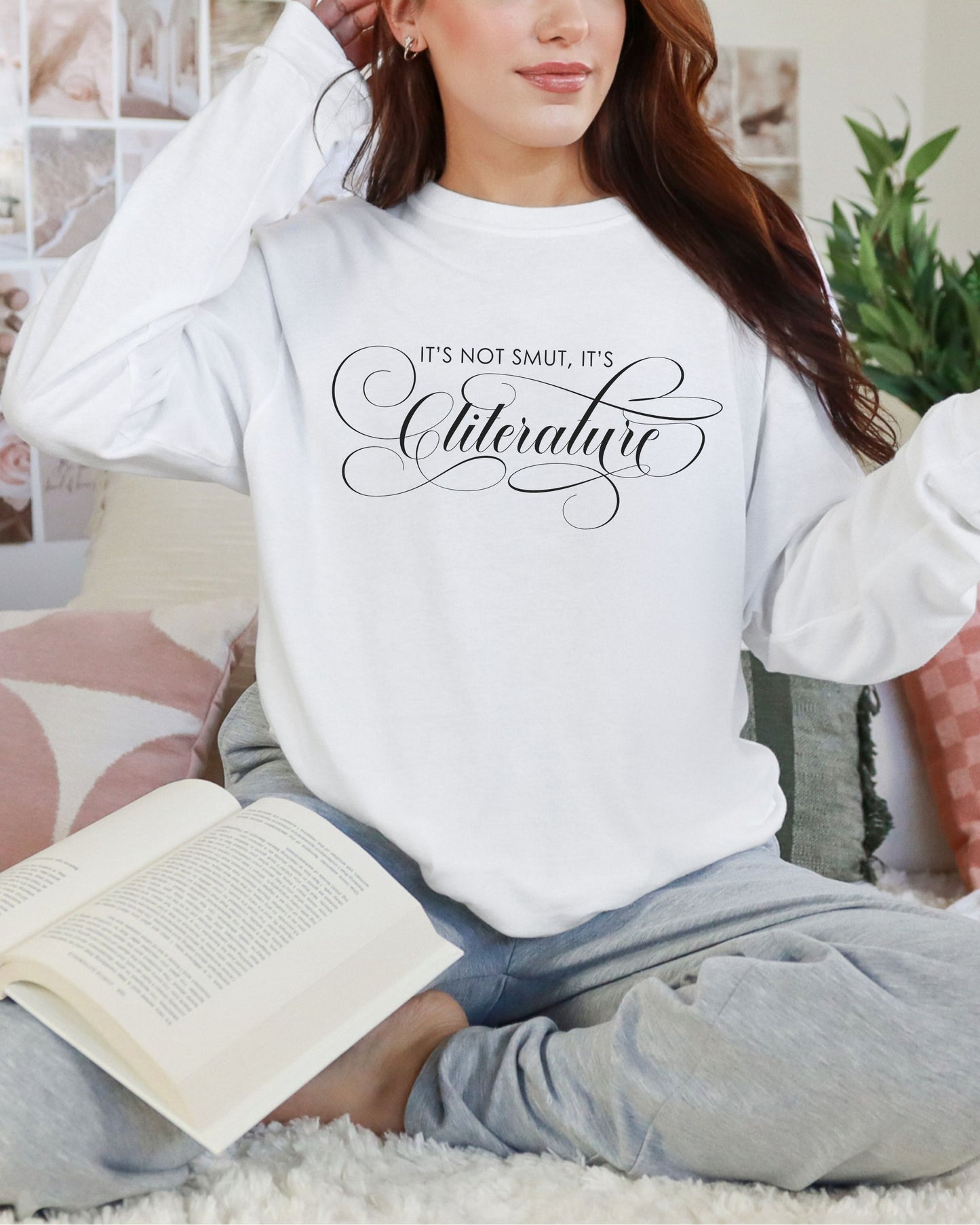 It’s Not Smut, It’s Cliterature Long Sleeve – Comfort Colors Bookish Graphic Tee