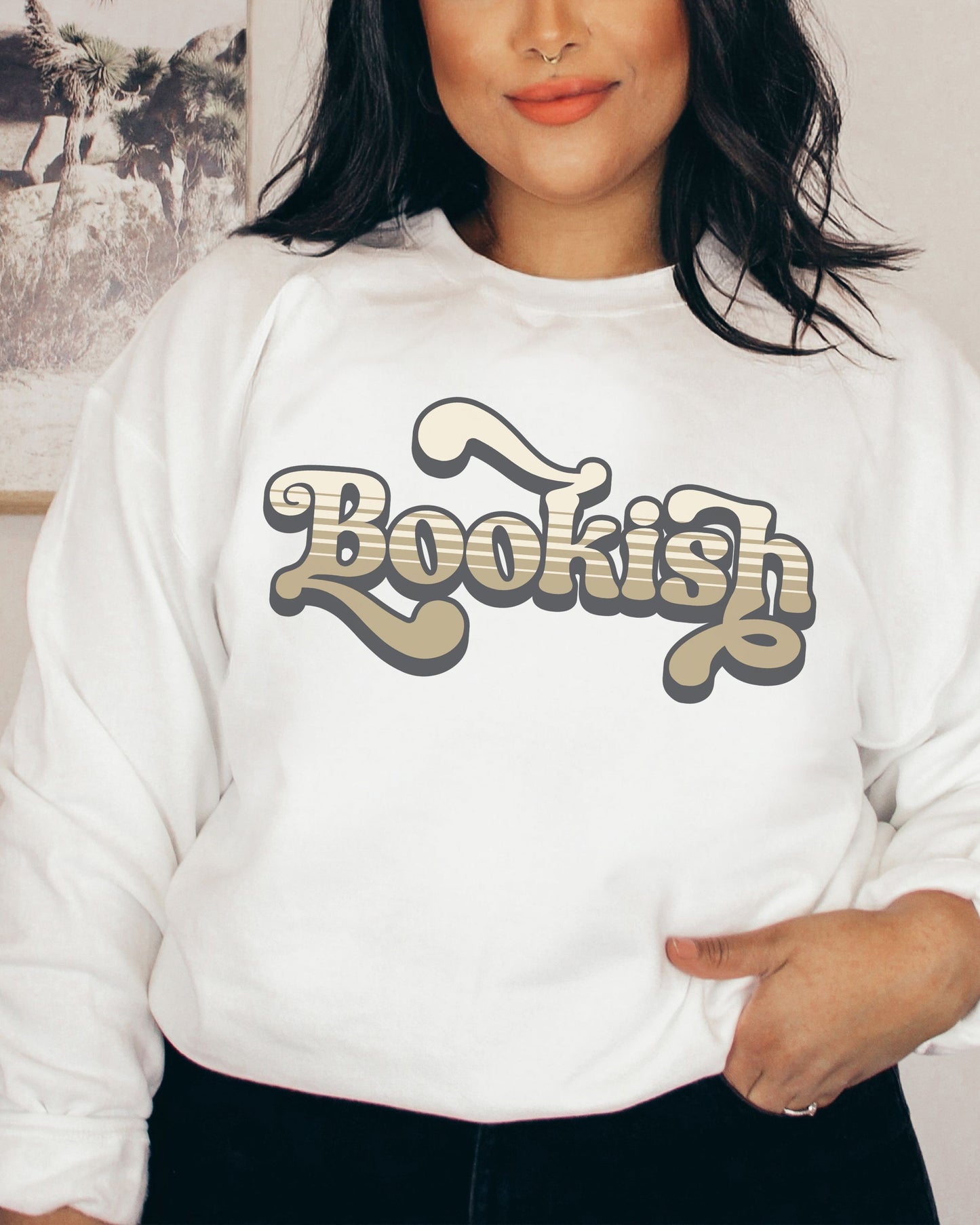 Bookish Sweatshirt – Retro Book Lover Crewneck