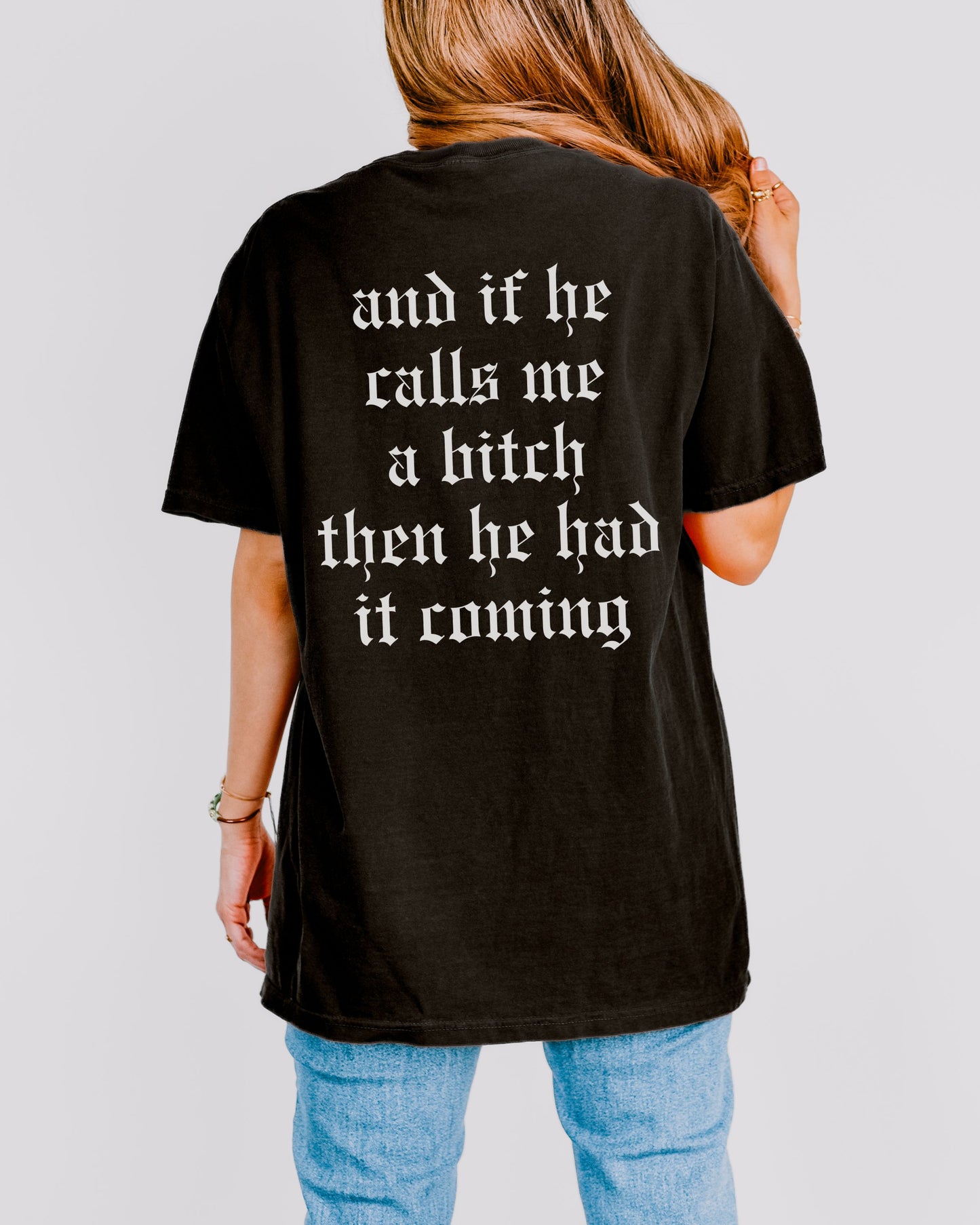 If a Man Talks Shit Statement T-Shirt – Comfort Colors Gothic Feminist Graphic Tee