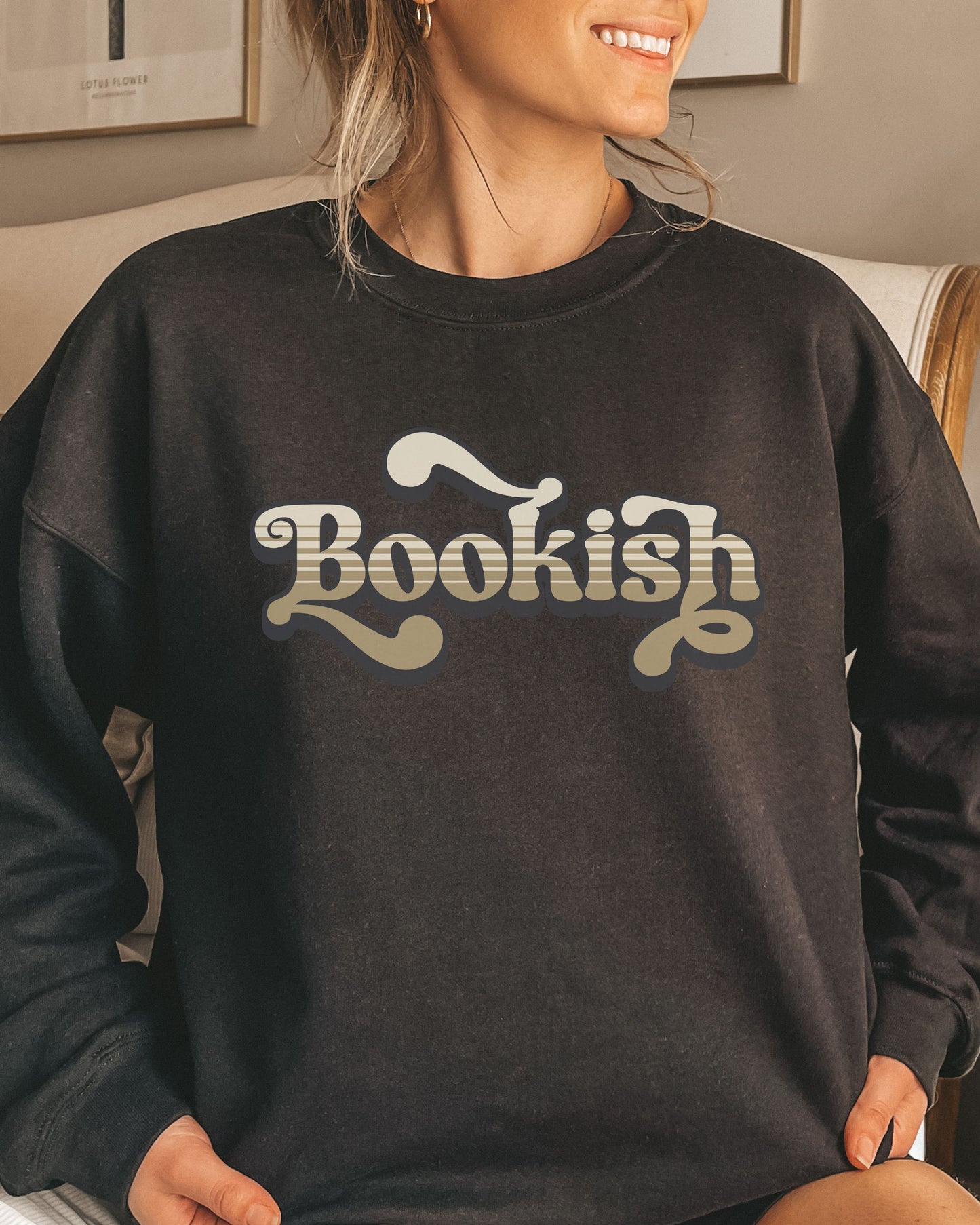 Bookish Sweatshirt – Retro Book Lover Crewneck