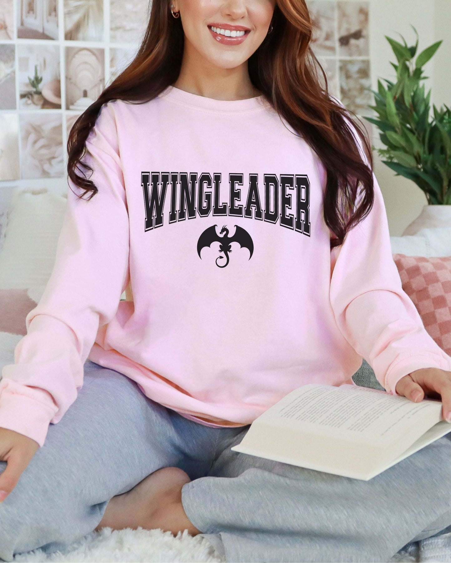 Wingleader Long Sleeve Shirt – Comfort Colors Fantasy Dragon Bookish Tee