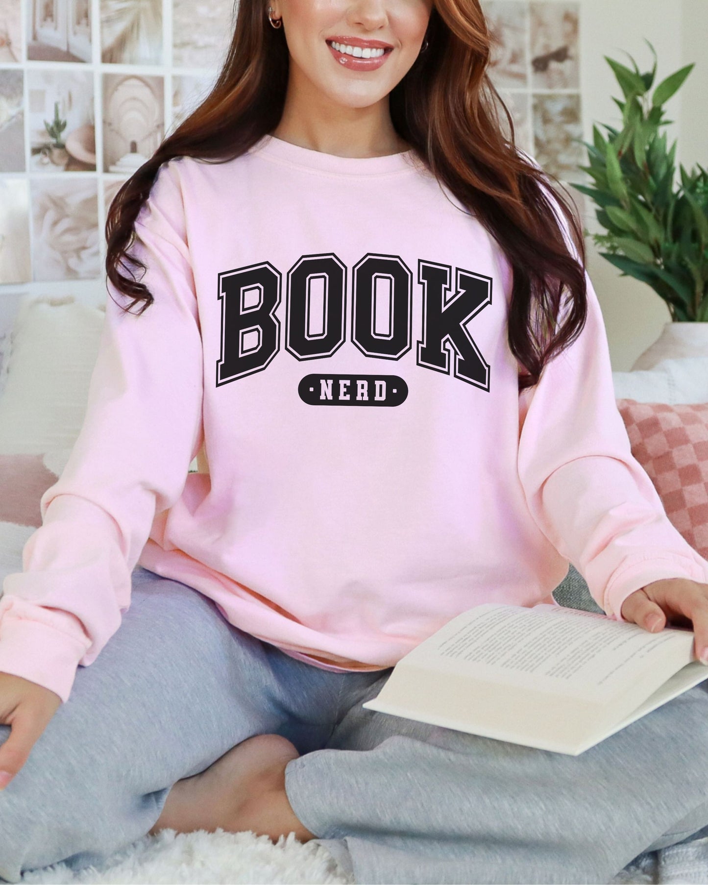 Book Nerd Long Sleeve Tee – Comfort Colors Varsity Bookish Tee