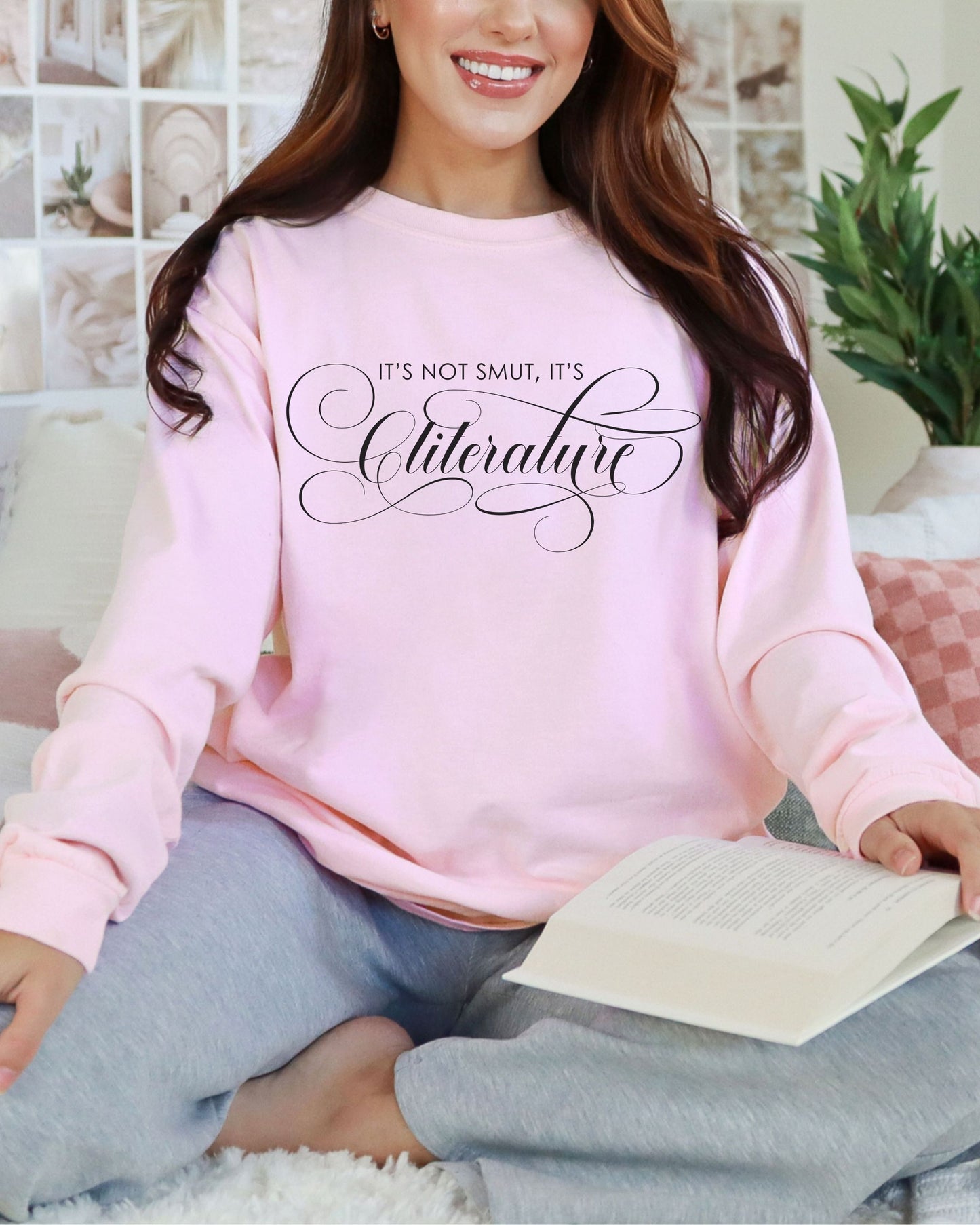 It’s Not Smut, It’s Cliterature Long Sleeve – Comfort Colors Bookish Graphic Tee