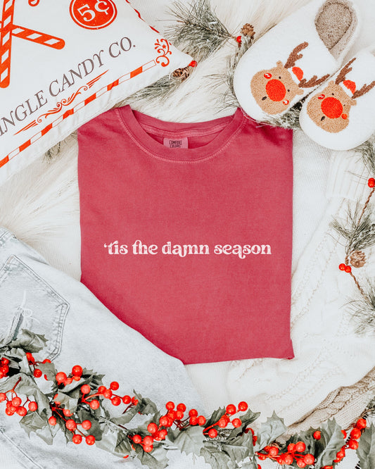 ’Tis The Damn Season T-Shirt – Comfort Colors Seasonal Holiday Tee