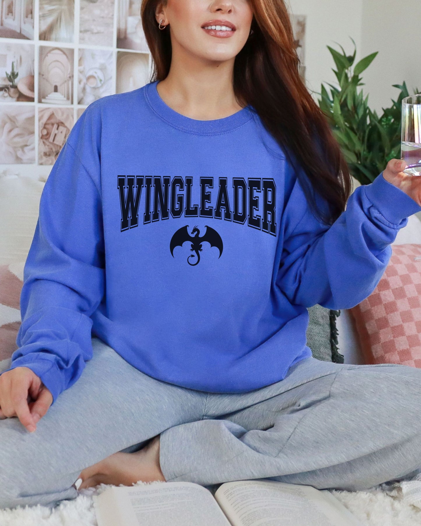 Wingleader Long Sleeve Shirt – Comfort Colors Fantasy Dragon Bookish Tee