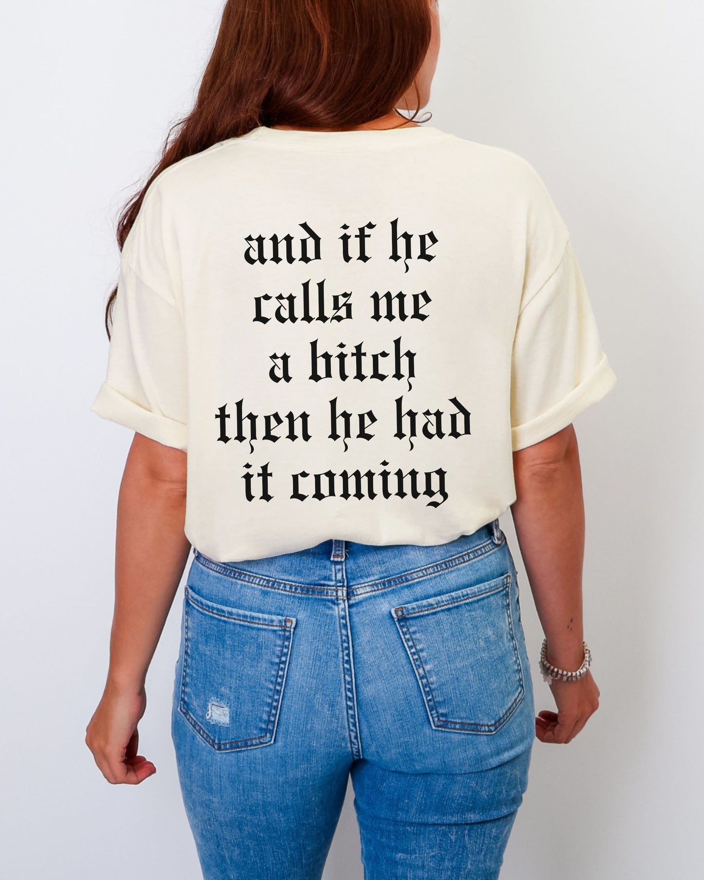 If a Man Talks Shit Statement T-Shirt – Comfort Colors Gothic Feminist Graphic Tee
