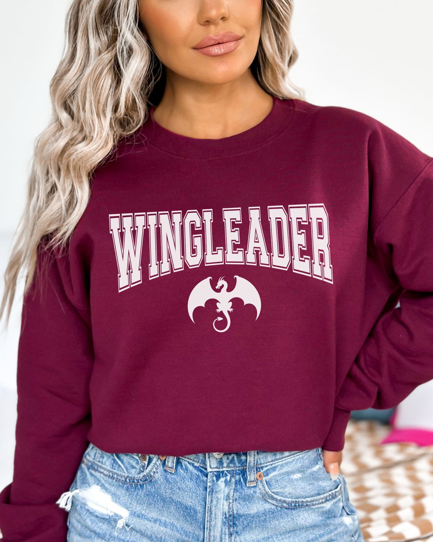 Wingleader Sweatshirt – Gildan Fantasy Dragon Bookish Crewneck