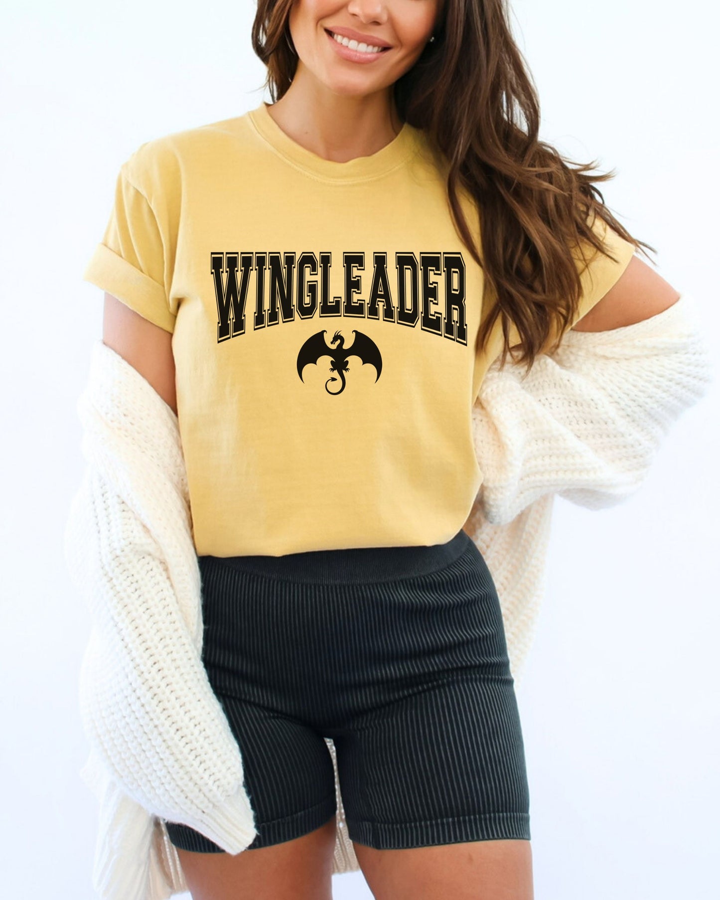 Wingleader T-Shirt – Comfort Colors Bookish Fantasy Dragon Tee