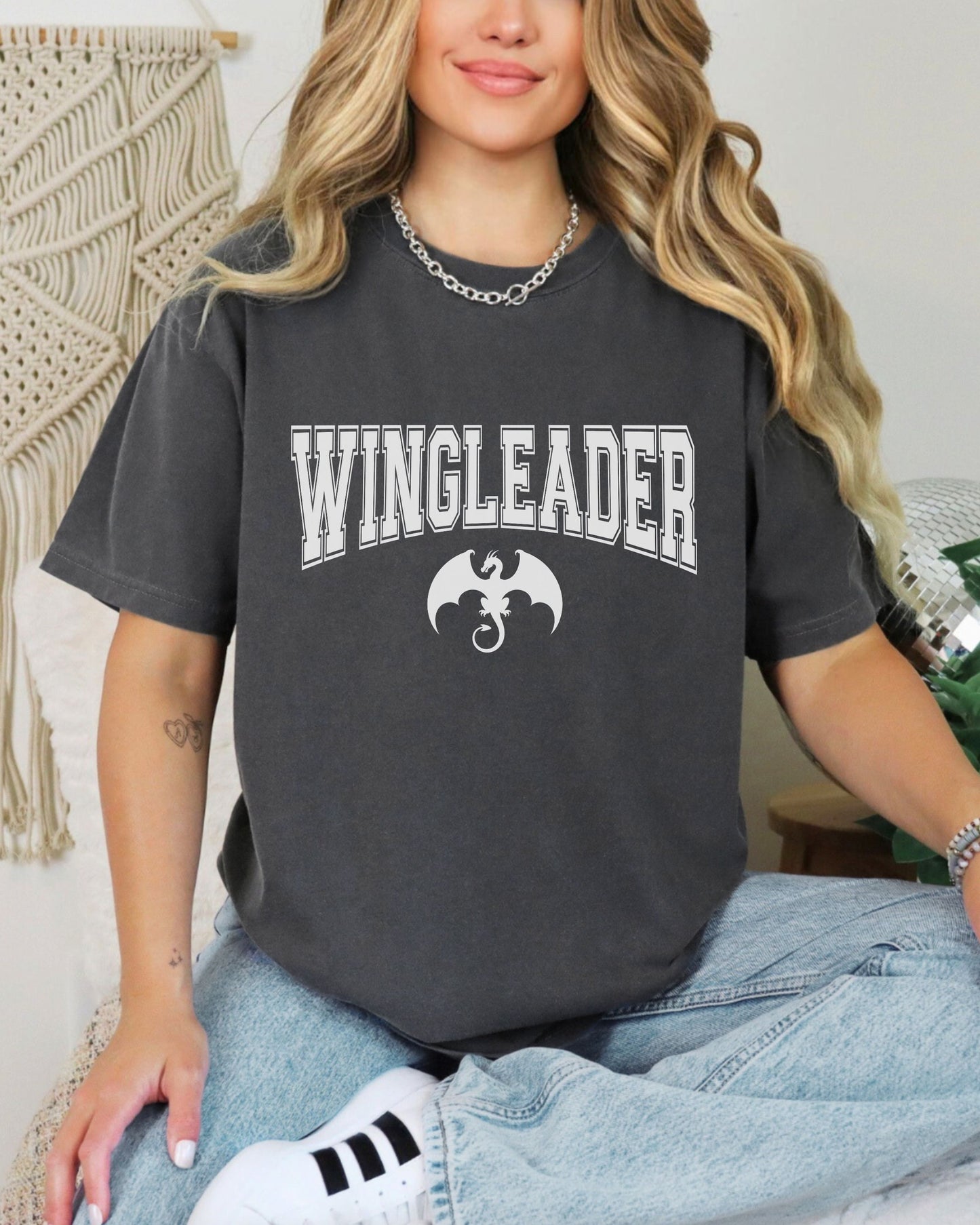 Wingleader T-Shirt – Comfort Colors Bookish Fantasy Dragon Tee