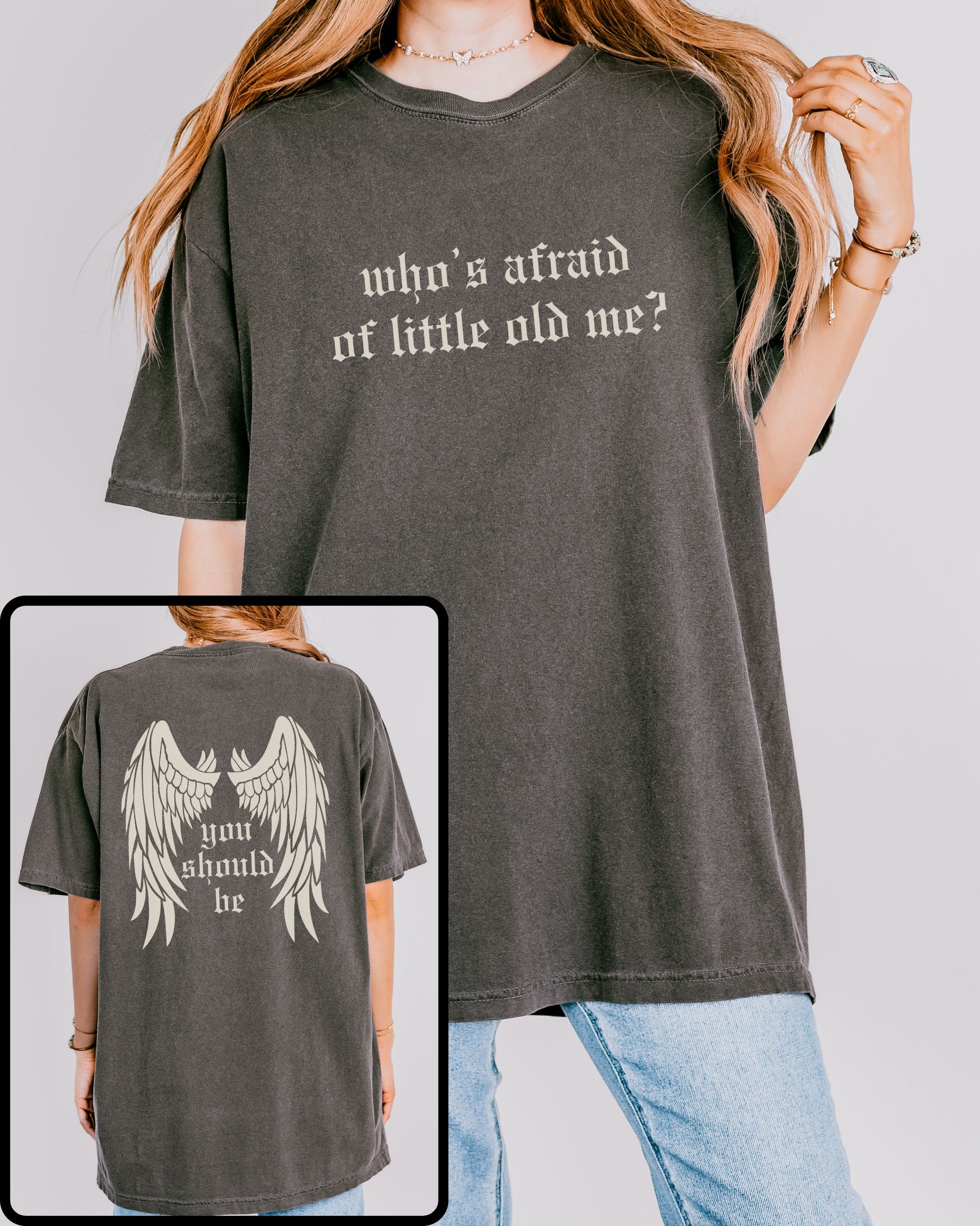 soft vintage comfort colors shirt with front and back design
